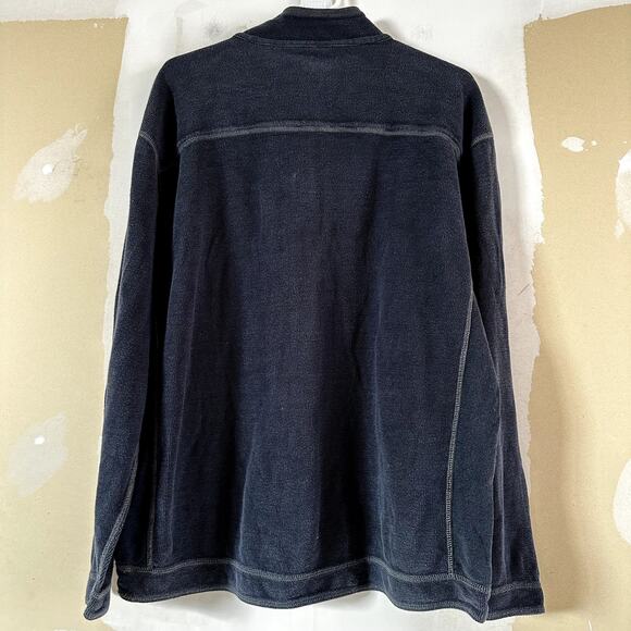 Tommy Bahama 1/4 Zip Sweater Stand Collar Pullover Navy Blue XLarge - Picture 4 of 4